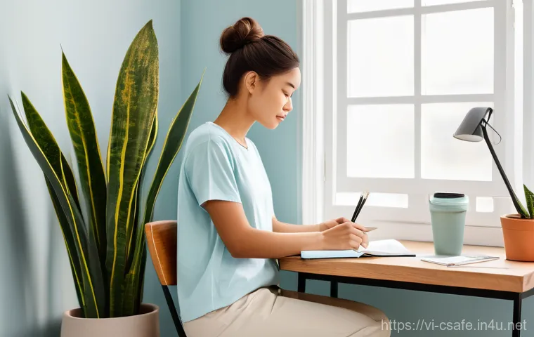 건설안전기사 공부를 위한 효과적인 환경 설정 - Prompt 1: The Serene Study Nook**