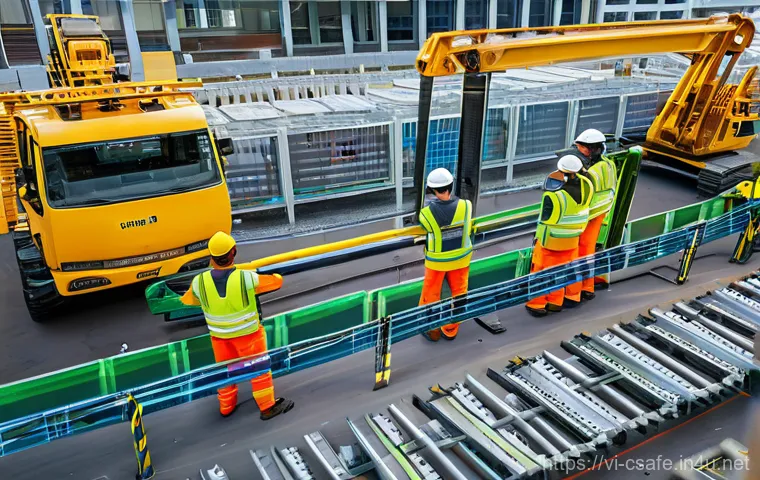 건설안전 실무자를 위한 해외 기술 정보 - **AI and Machine Learning for Construction Safety Monitoring**
    A vibrant, high-angle view of a m...